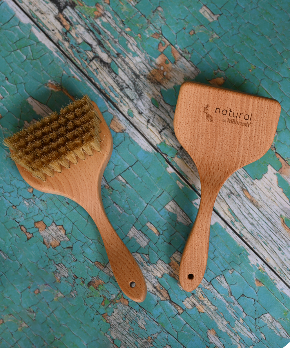 Natural by Hillbrush Angled Pet Grooming Brush - Soft